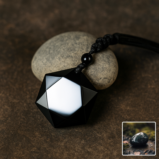 Premium Svart Obsidian Talisman