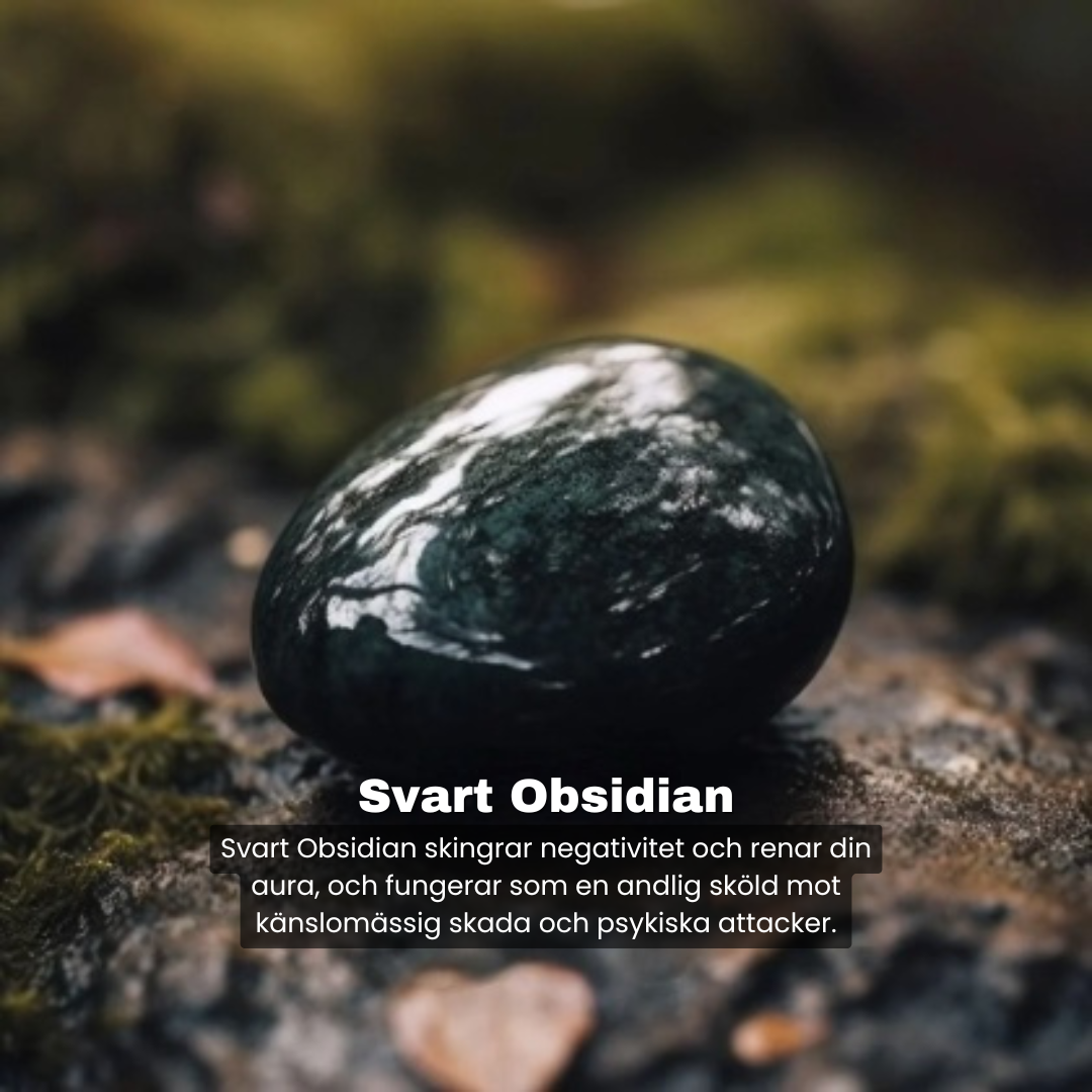 Premium Svart Obsidian Talisman