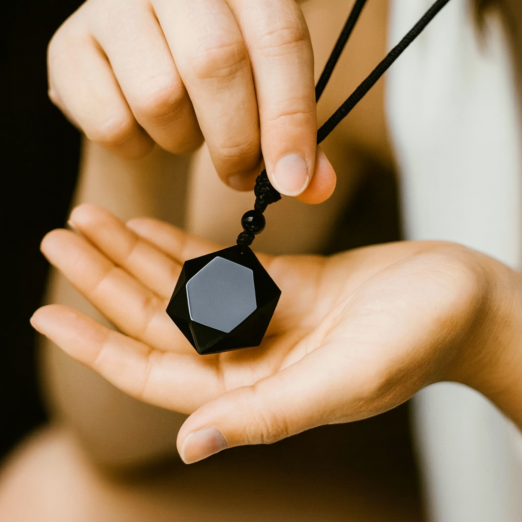 Premium Svart Obsidian Talisman