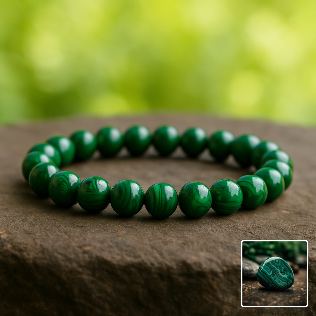 Grön Malakit - Armband