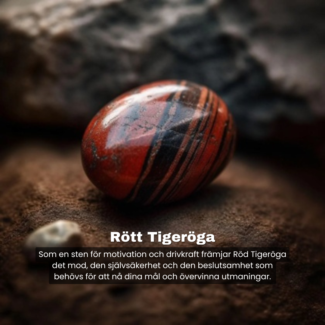 Rött Tigeröga - Armband