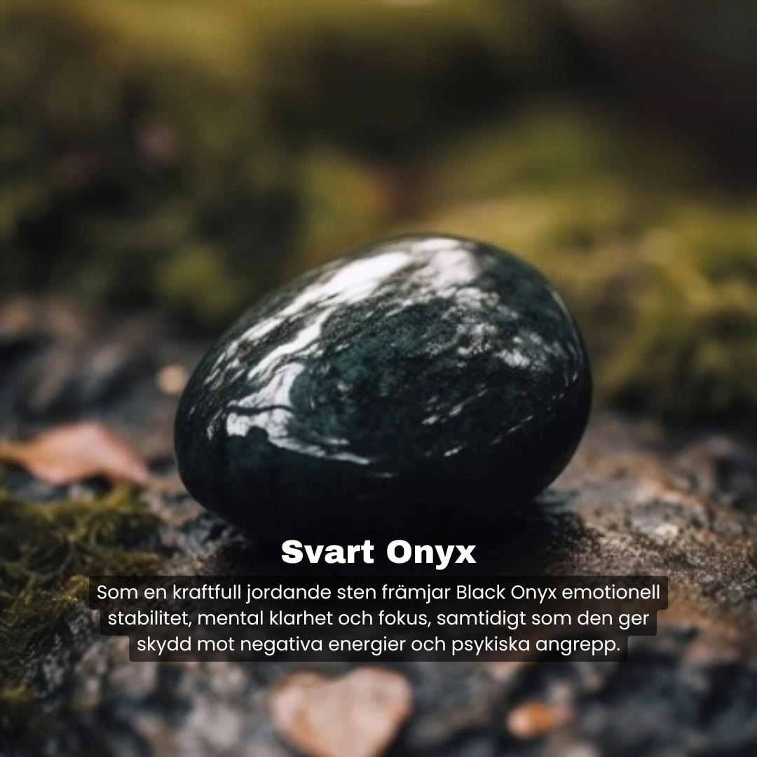 Svart Onyx - Armband